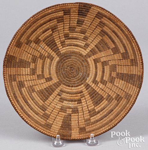 Miniature Pima Indian woven tray basket