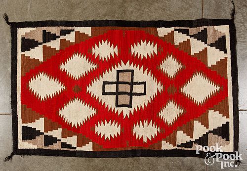 Navajo Indian regional rug with cross