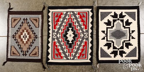 Five Navajo Indian regional Two Grey Hills rugs