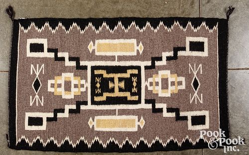 Two Navajo Indian regional Two Grey Hills rugs
