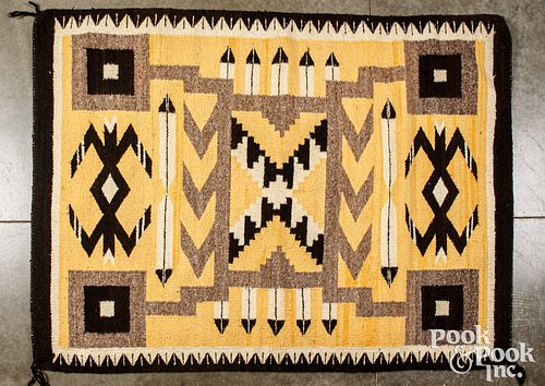Navajo Indian woven rug textile