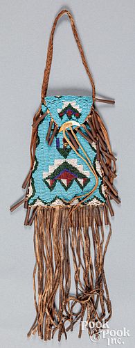 Plains Indian beaded pouch