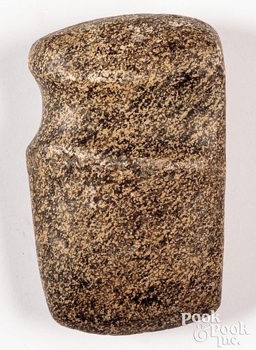 Native American Indian granite stone axe head