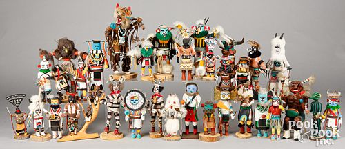 Group of Indian kachina dolls