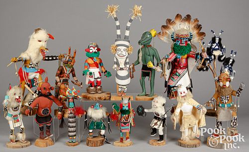 Group of Indian kachina figures