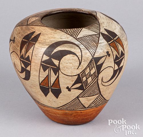 Acoma Pueblo Indian polychrome pottery jar