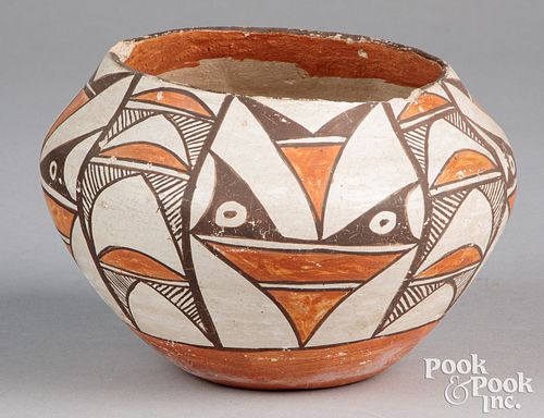 Acoma Pueblo Indian polychrome pottery olla