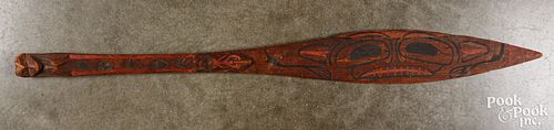 Pacific Northwest Coast Indian cedar paddle