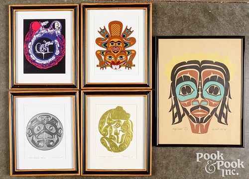 Five Haida Indian artworks