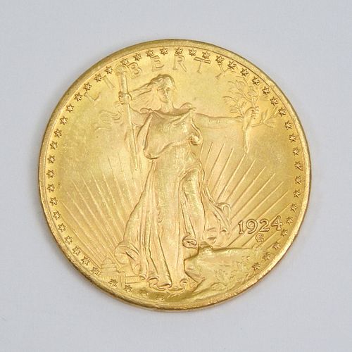 1924 St. Gaudens $20 Gold Coin.