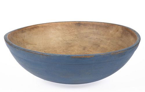AMERICAN PAINTED TREEN BOWL