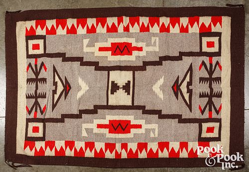Large Serape sized Navajo Indian storm pattern rug