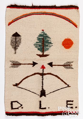 Navajo Indian woven pictorial rug