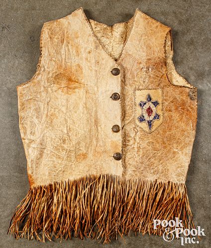 Plains Indian hide vest