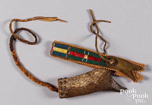 Plains Indian quirt, made of antler and hide