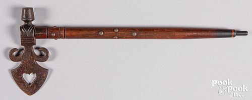 Spontoon type Plains Indian iron pipe tomahawk