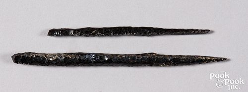 Mexican Indian obsidian spear blades