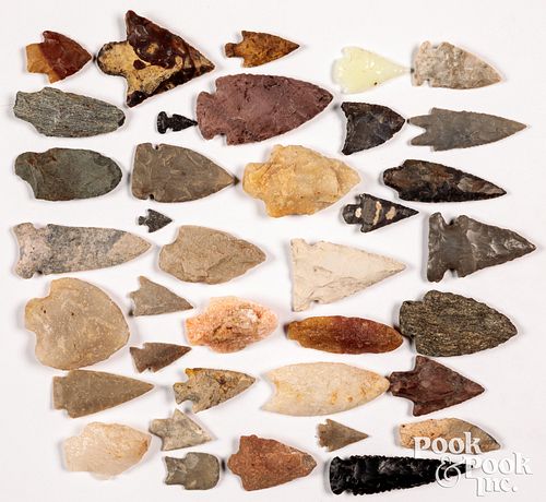 Collection of Eastern Seaboard Indian stone points