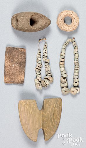 Group of Native American Indian stone items
