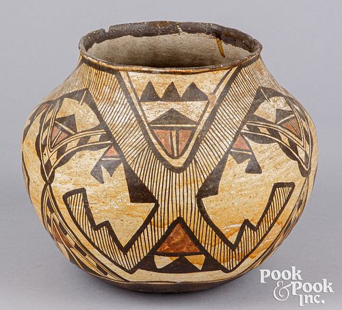 Zuni Pueblo Indian polychrome pottery olla