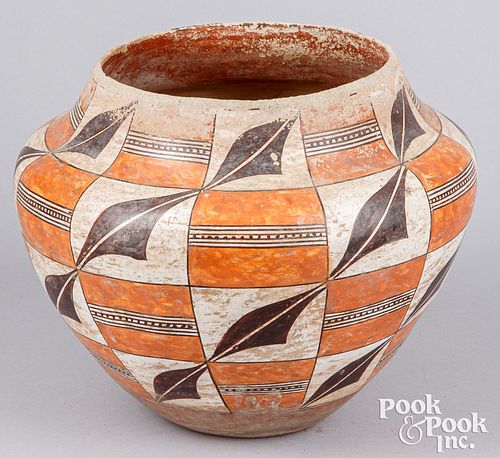 Laguna Pueblo Indian polychrome pottery olla