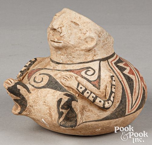 Casas Grande effigy polychrome pottery vessel