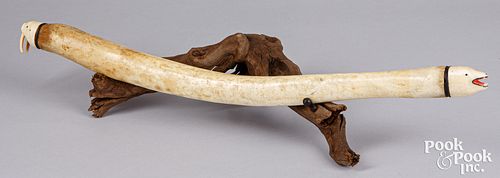 Alaskan Inuit Indian walrus oosik bone