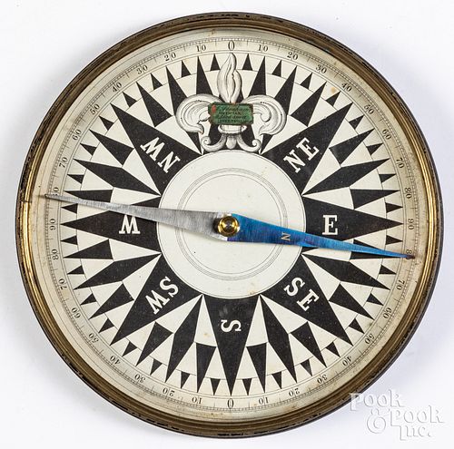 A. Abraham, London large brass compass