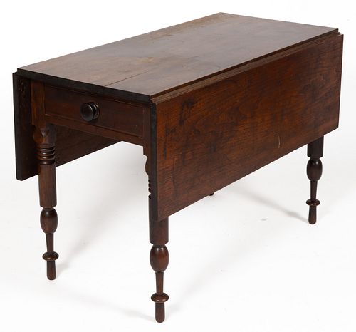 KARSTEN PETERSEN (FORSYTH CO., NORTH CAROLINA, 1776-1857), ATTRIBUTED, WALNUT FALL-LEAF TABLE