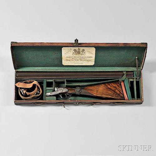 James Woodward & Sons Snap-action Sidelock 12 Gauge Double-barrel Shotgun "The Automatic" in Maker's Case