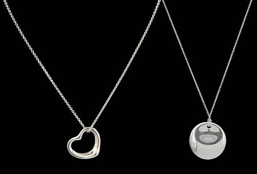 Two Tiffany and Co. Elsa Peretti Silver Necklaces