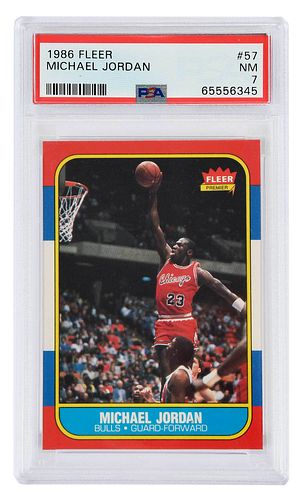 1986 Fleer Michael Jordan Rookie Card #57
