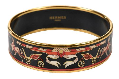 Hermes Printed Enamel Bracelet