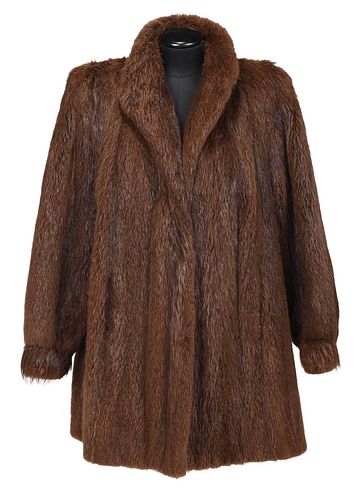 Brown Muskrat Fur Coat