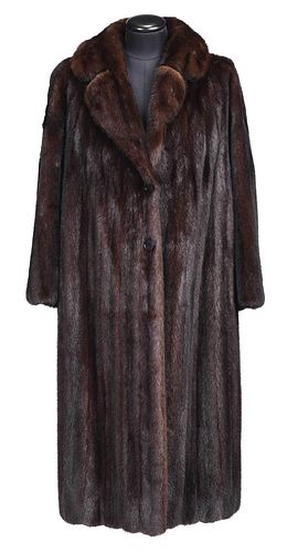 Full Length Michael Forrest Brown Mink Fur Coat