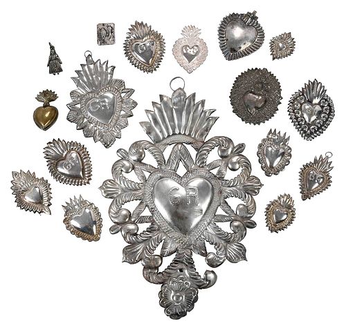 17 Silver and Other Metal Milagros