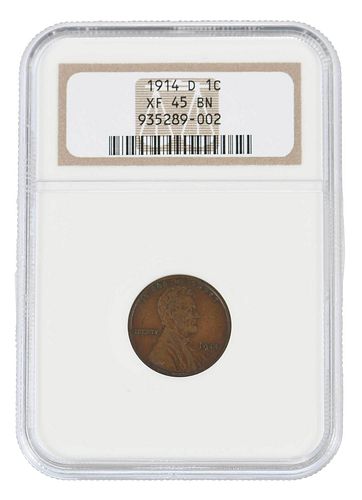1914-D Lincoln Cent NGC XF45