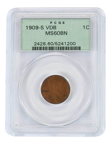 1909-S VDB Lincoln Cent PCGS MS60