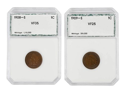Two Indian Head Cent Better Date Coins 