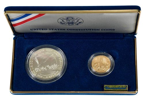 1987 Constitution Commemorative Two Coin Set 