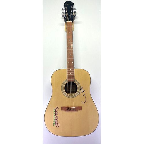 CARLOS SANTANA Signed Epiphone Acoustic Guitar (JSA LOA)
