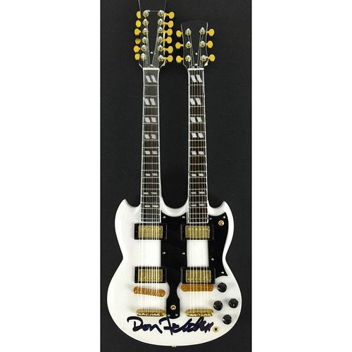 The Eagles Don Felder Signed Mini Guitar (BAS COA)
