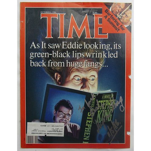 Stephen King Signed  Time Magazine Cut Cover 10/6/86 (JSA LOA)
