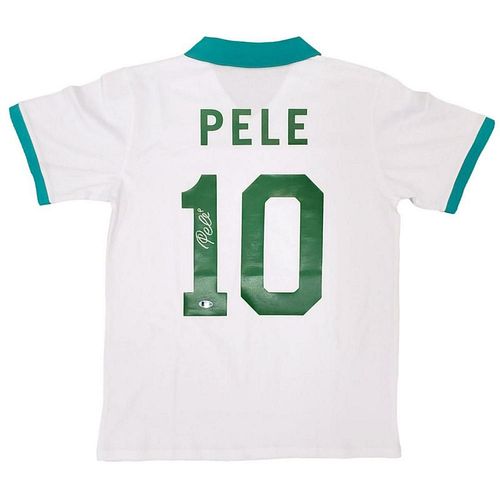 New York Cosmos Pele Autographed White Jersey Beckett BAS