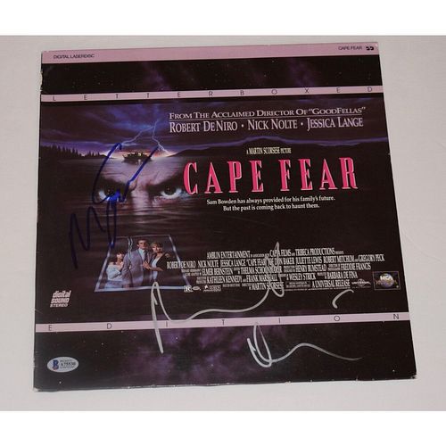 Martin Scorsese & Robert DeNiro Signed CAPE FEAR Laserdisc (BAS COA)
