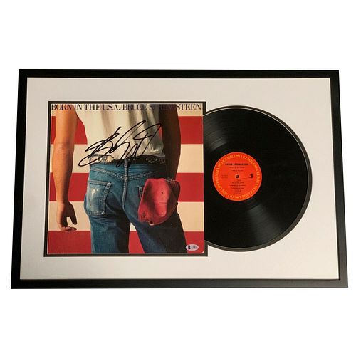 BRUCE SPRINGSTEEN SIGNED BORN IN THE USA FRAMED VINYL ALBUM LP (PSA COA)
