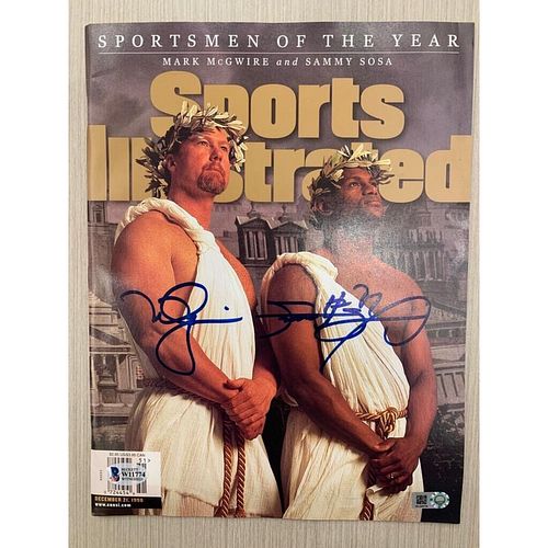 Mark McGwire and Sammy Sosa Signed Sports Illustrated Magazine (BAS COA)
