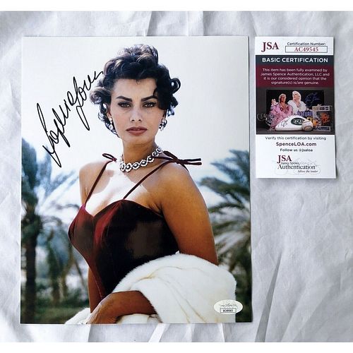 Sophia Loren Signed 8x10 Photo (JSA COA)
