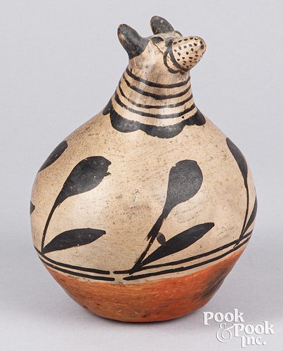 Cochiti Pueblo Indian polychrome effigy jar