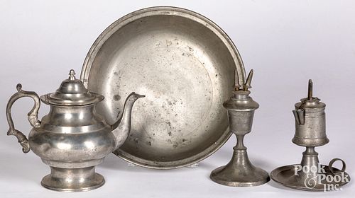 American pewter, to include a Love basin